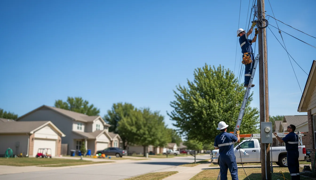 Residential electrician providing installation services in Hamlin, TX